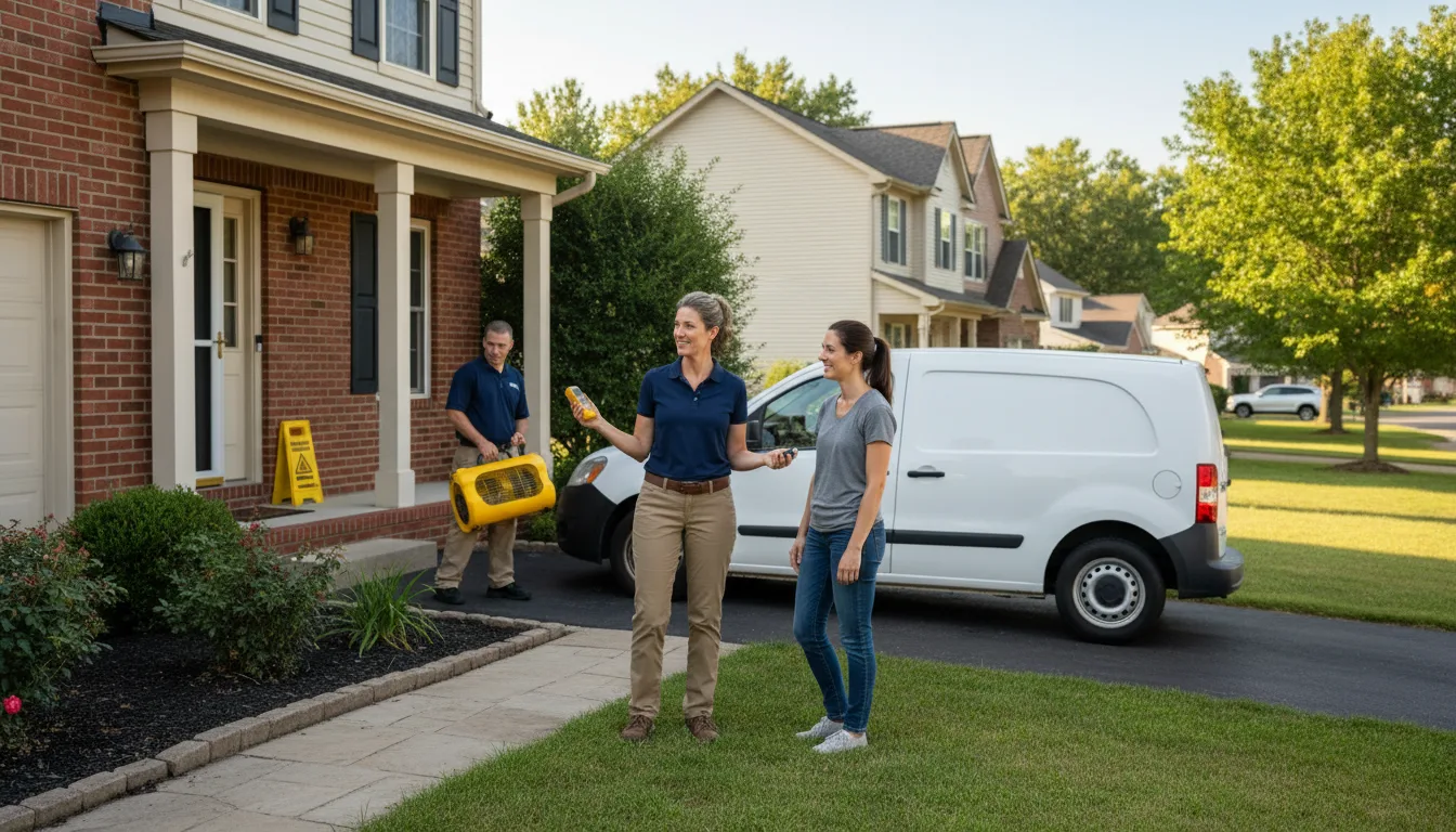 Residential water damage restoration in Green Mountain, NC